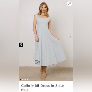 Midi Dress in Slate Blue